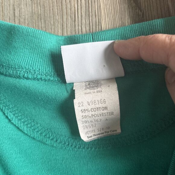 Vint Koret Francisca Made In USA Green Cardigan Sweatshirt - Petite Small (8-10) - Picture 8 of 8